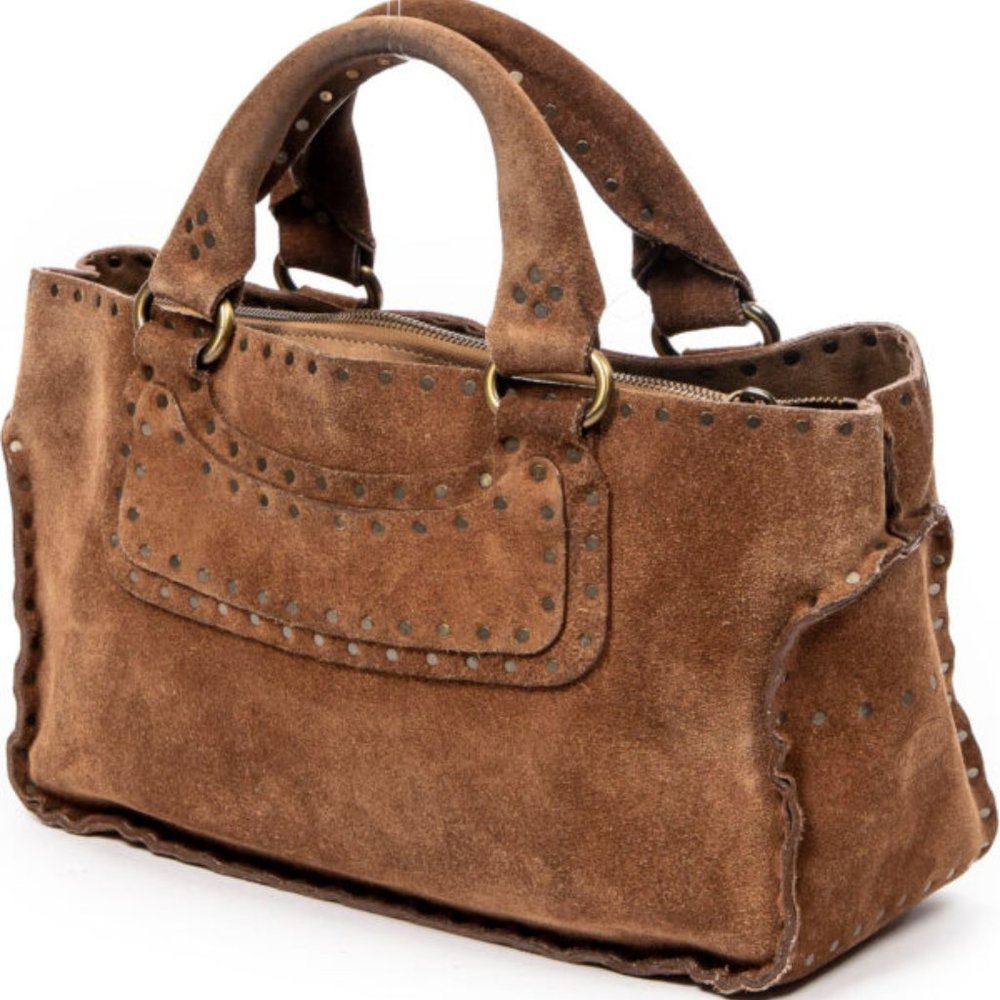 Pre-Loved Celine Brown Suede Leather Purse - Picture 5 of 10